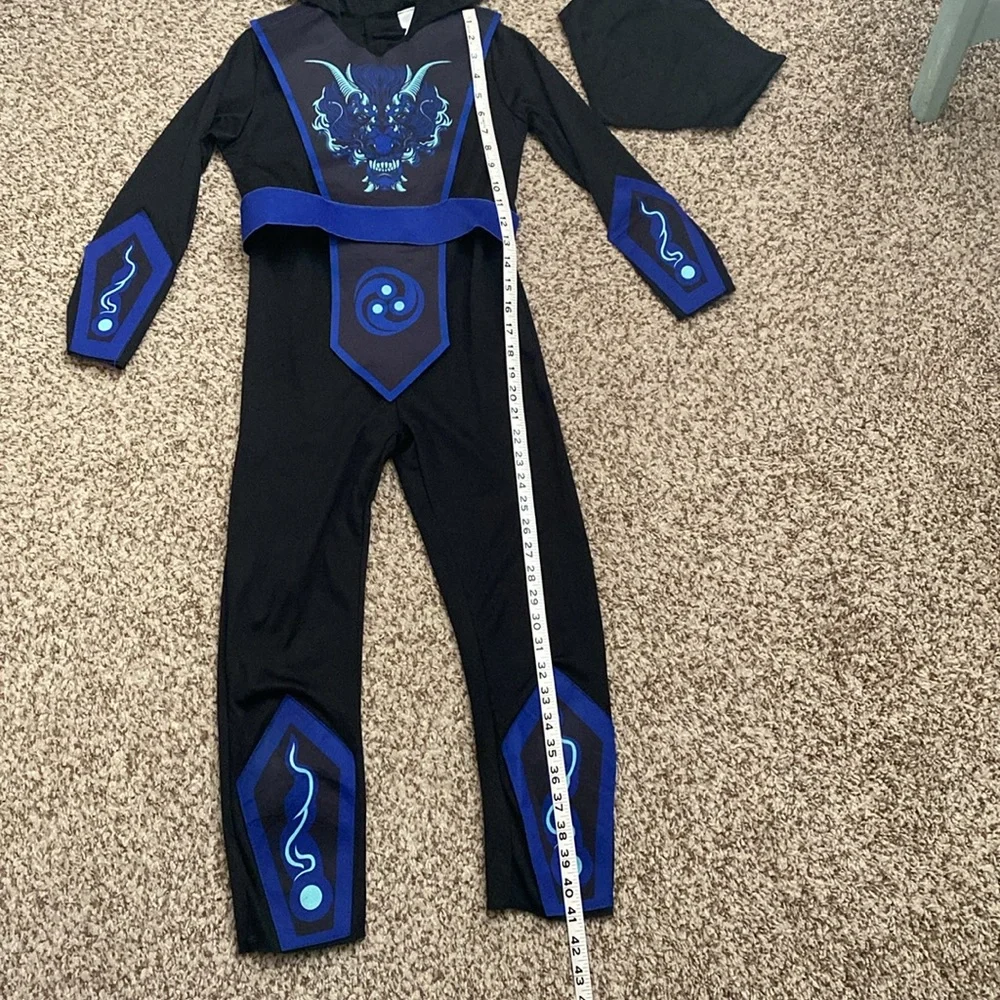 Kids Water Dragon Warrior Blue Ninja Halloween Costume M